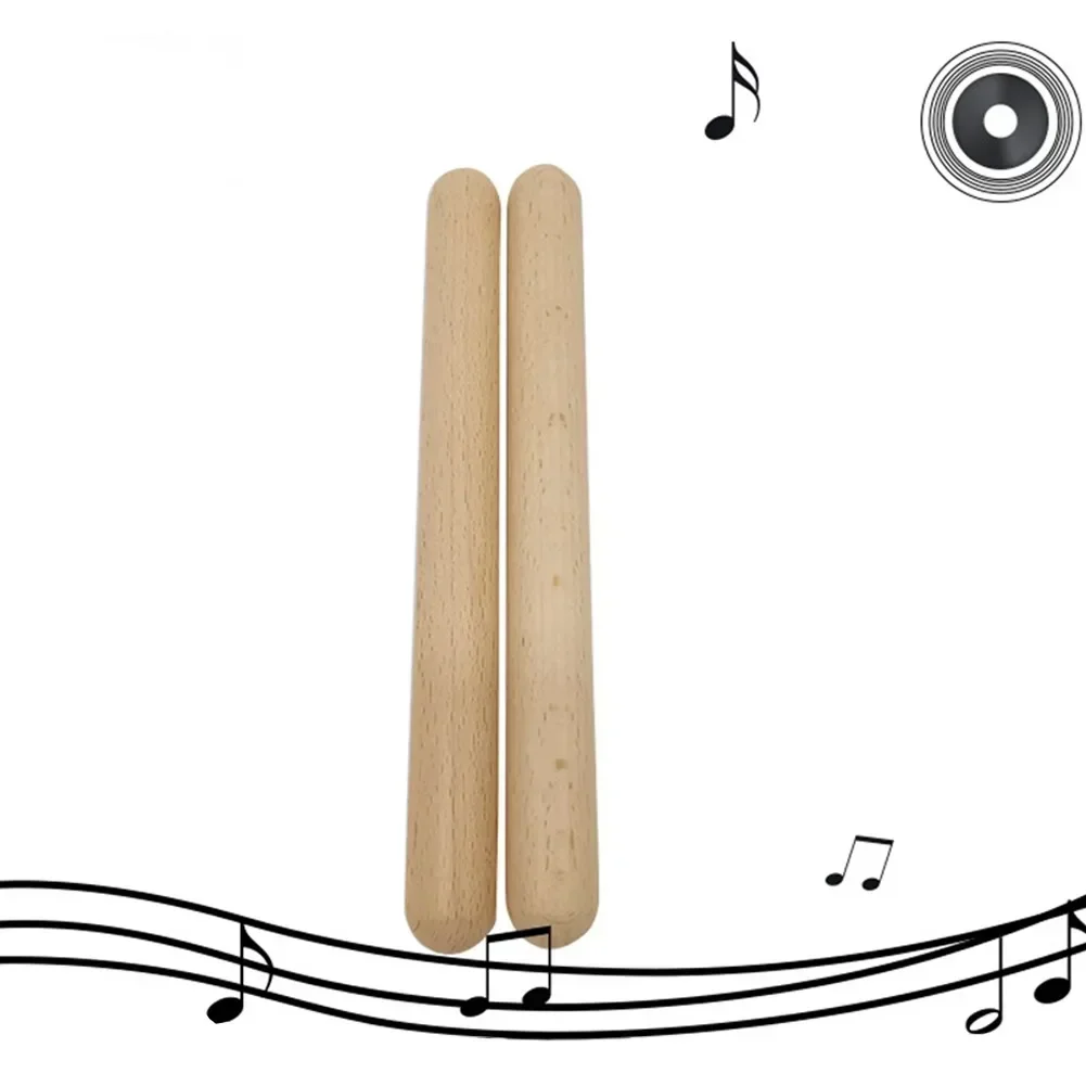 20cm Hard Wood Drum Sticks Percussion Rhythm Percussion Learning Education Toddler Music Instrument