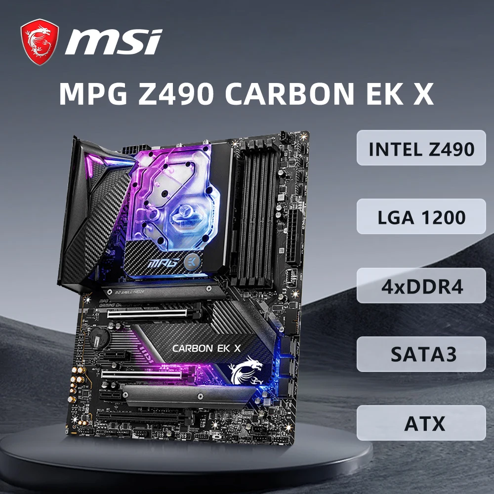 MSI MPG Z490 CARBON EK X Motherboard Support i9-11900KF 10900K i7