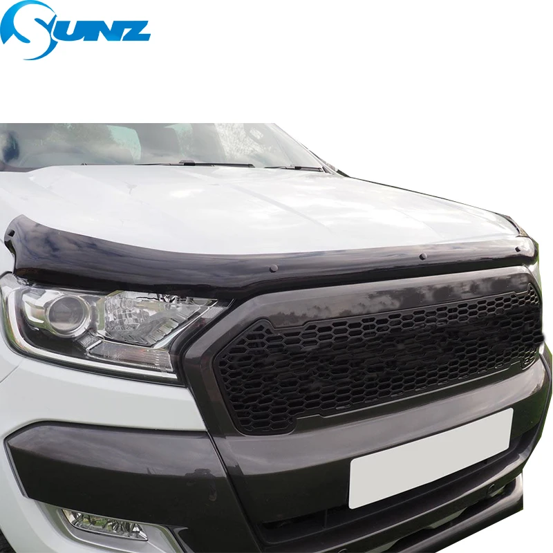 Black Bonnet Guard Shields For Ford Ranger Wildtrak Sport Xlt 2022 2023 Xls  Xl Raptor Bug Hood Deflector Protector Exterior Part - Hoods - AliExpress