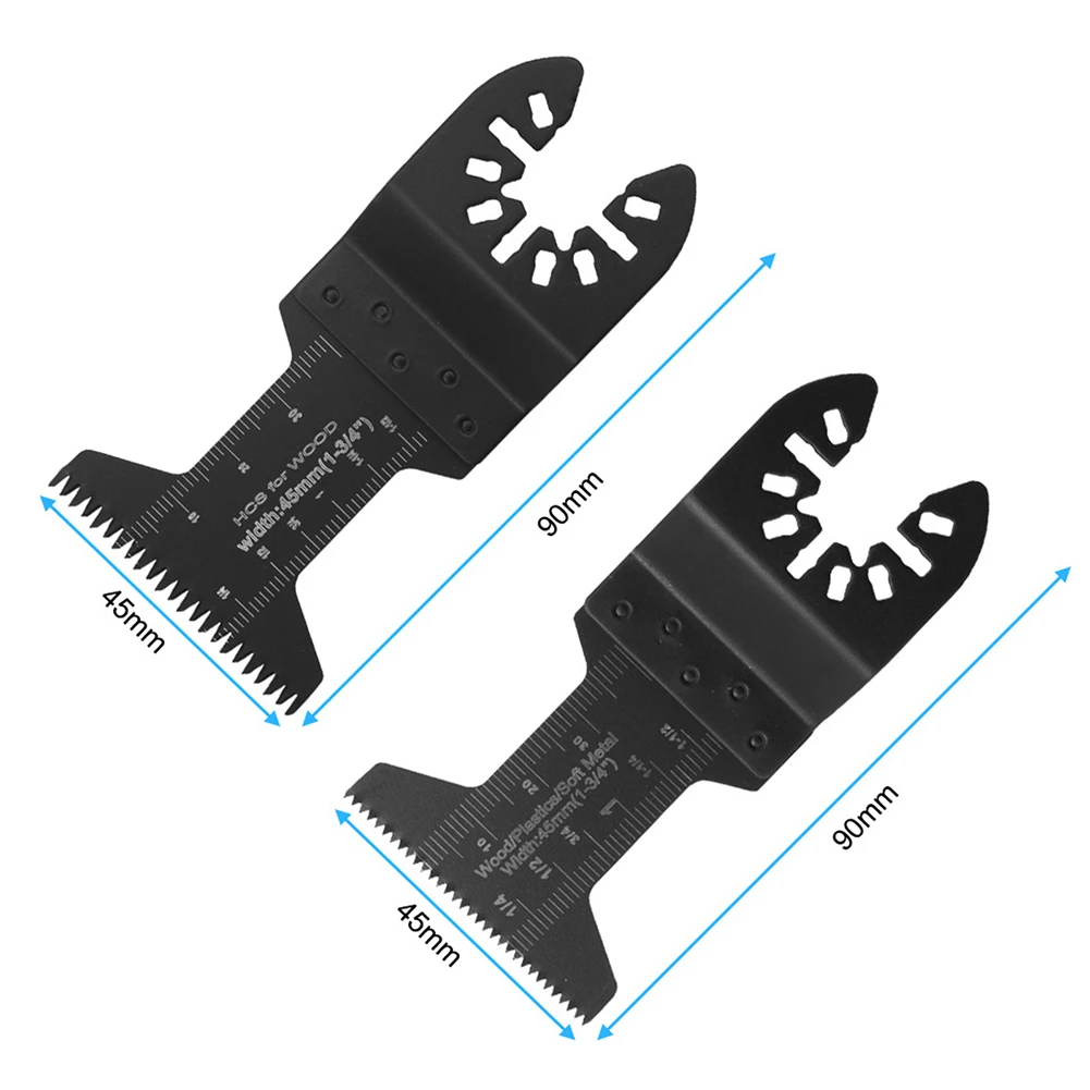 

Replacement Saw Blade Black For Renovator 1/2pcs 90mm Length Accessories High Carbon Steel Oscillating Power Cutting Tools