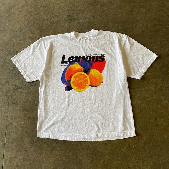thumbnail image 1 of Camiseta de hombre Y2k, ropa urbana de verano Harajuku, estampado de gato naranja, clásica, de manga corta, ajustada, para mujer, 1 of 5