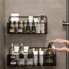 Bathroom Organiser Multifunctional Toiletries Organiser No-Punch Bathroom Shelf Bathroom Kitchen Wall Mount Storage Rack 2