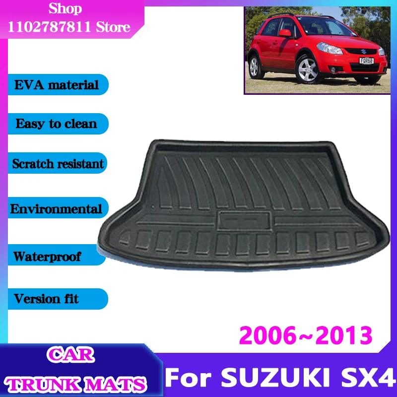 

Car Trunk Floor Mats for Suzuki SX4 Accessories 2006~2013 EVA Material Waterproof Liner Protect Anti-Slip Storage Pad 2012 2011