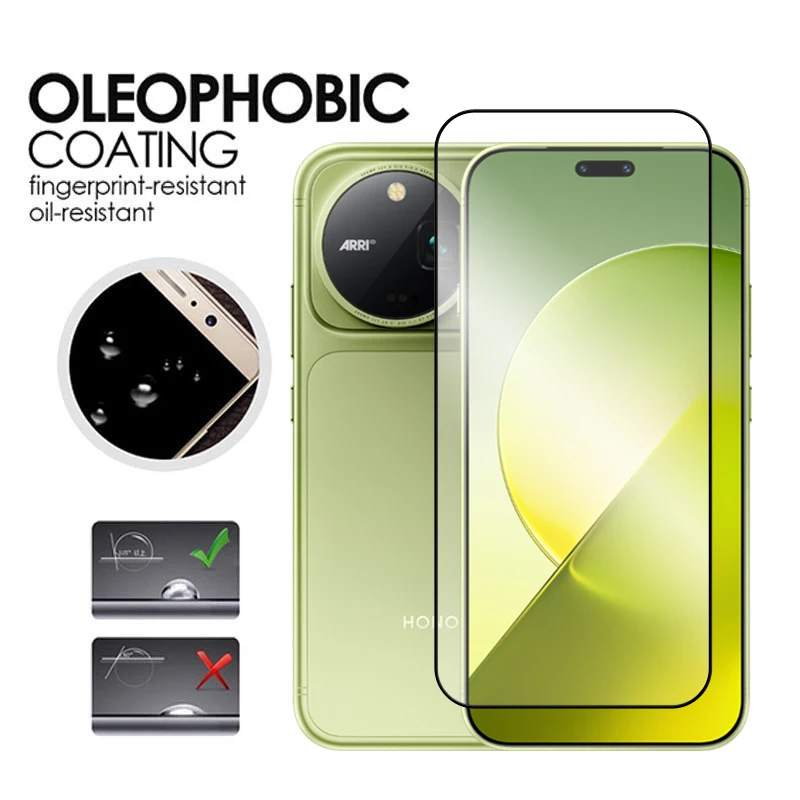 Premium Full Cover Tempered Glass Screen Protector with Lens Film