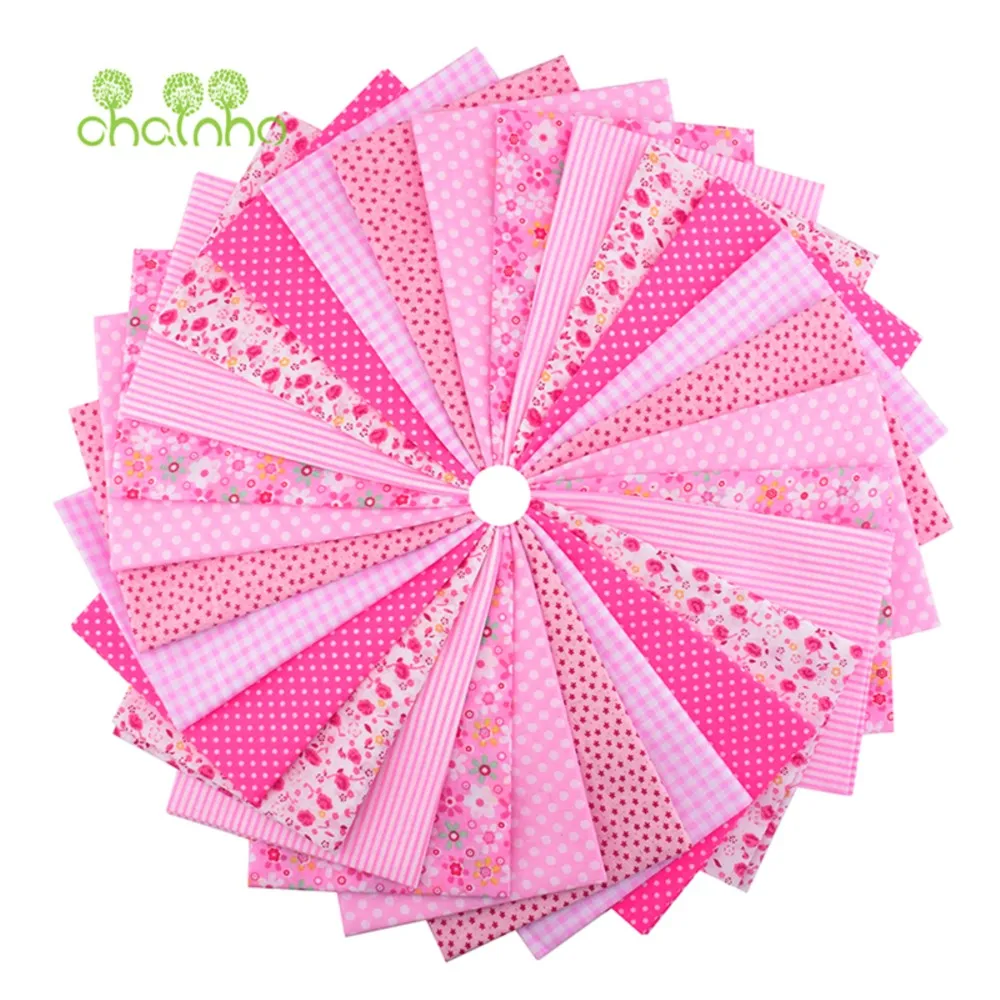 Chainho,Low Density Plain Weave Thin Cotton Fabric,Classical DIY Quilting Sewing  Material,Patchwork Cloths Bundle,50x50cm/Piece