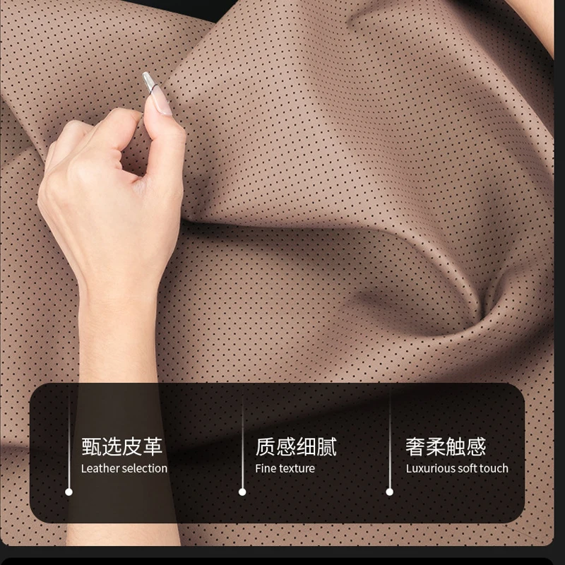 New Car Seat Cushion Breathable Nappa Leather Car Seat Extended Leg Support Pad for Most Cars All Season Seat Cushion