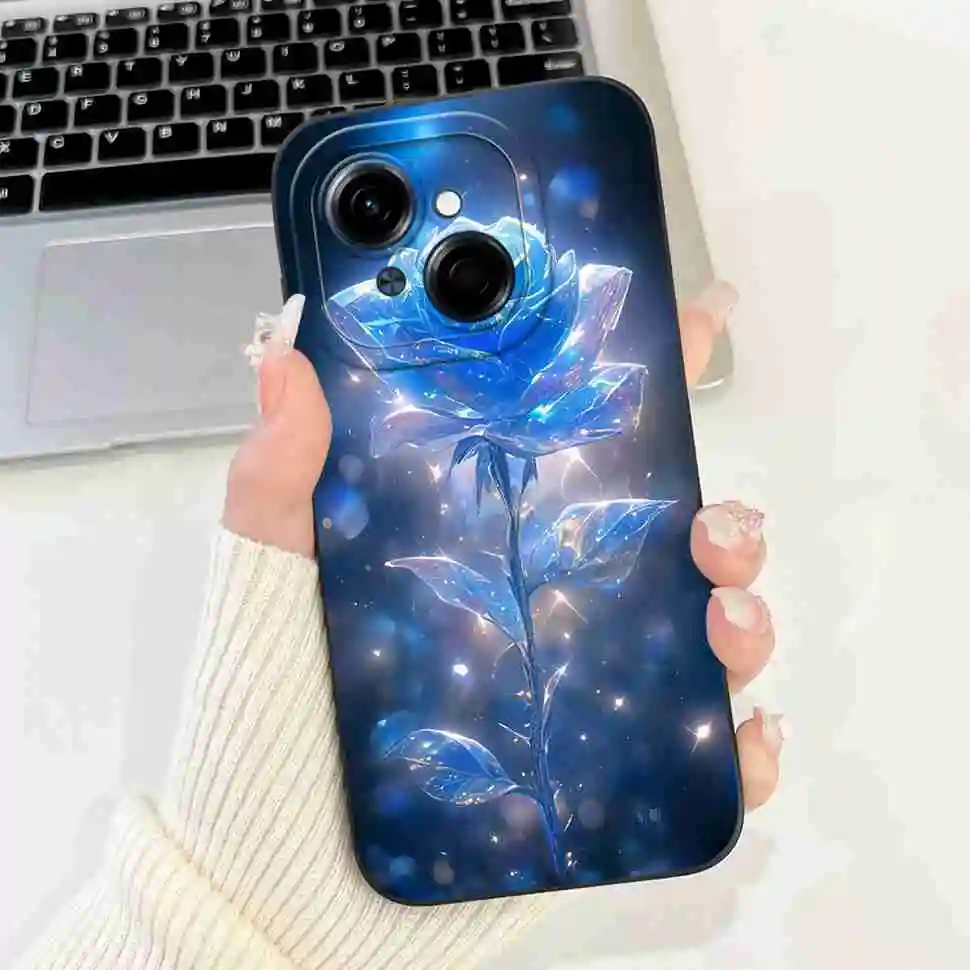Black Butterfly Ultra-Thin Soft Silicone Case - 6.67 Back Cover