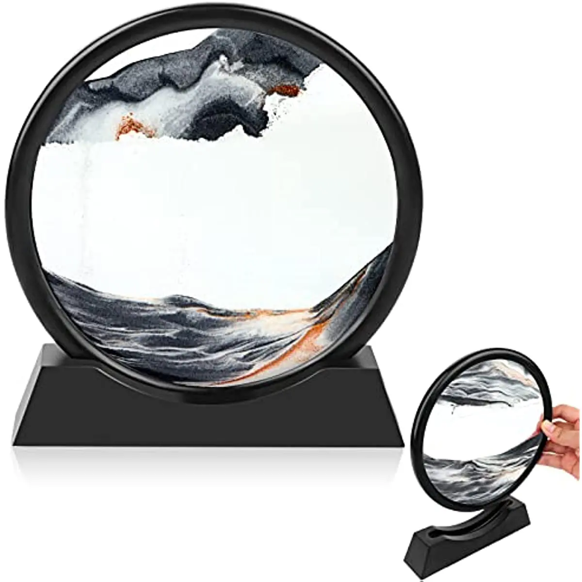 

Flowing Sand Painting 3D Natural Landscape Dynamic Sand Painting Painting Artistic Sandscape for Home Desktop Ornament