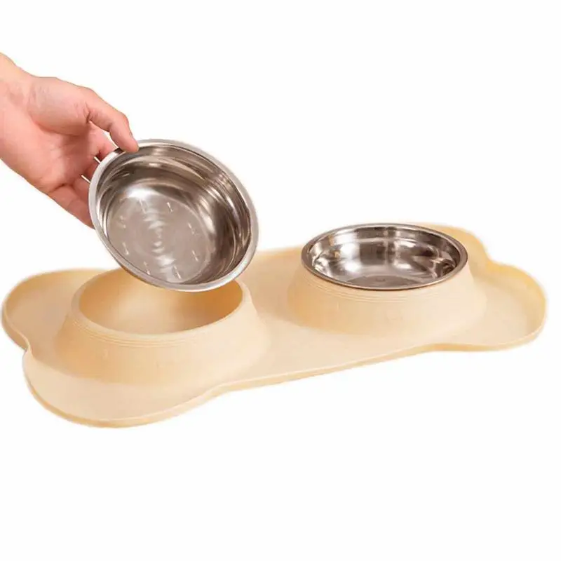 

Spill Proof Detachable Cat Feeding Dish Stainless Steel Dog Slow Feeder Bowl Slow Eating Healthy Cat Feeder Dog Feeding Supplies