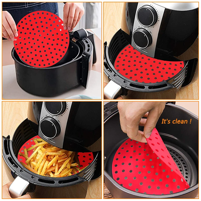 Reusable Silicone Air Fryer Liner Mat Non-Stick Steamer Pad