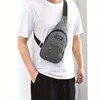 Durable & Spacious Men's Sling Backpack - Multifunctional Travel & Sport Bag with Phone Charging Port & Earphone Hole 3