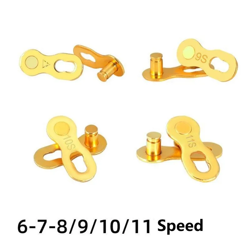Bicycle Chain Link Connector Joints Magic Buttons Cycling Speed Quick Master Links For Mountain Bike 6/7/8/9/10/11/12 S 5 Pair bicycle chain connector