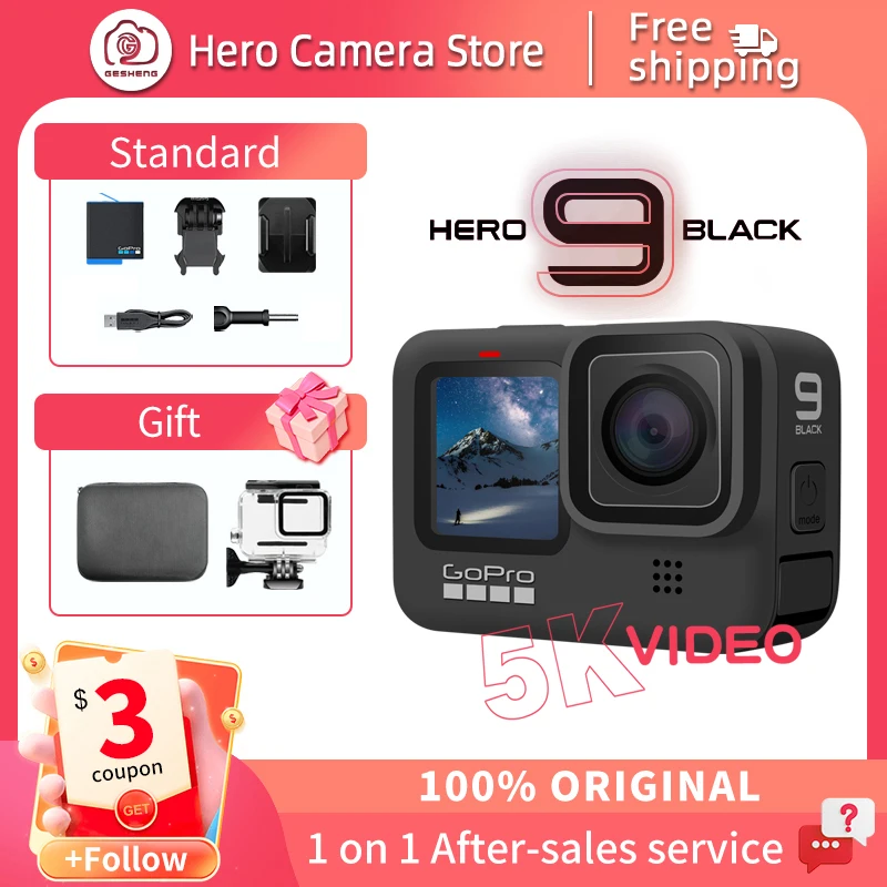 Gopro Hero 9 – Caméra D'action, Étanche, Noire, Écran Tactile Lcd, 5k,  Ultra Hd, 20mp, 1080p, Streaming En Direct, Stabilisation - Sports & Action  Vidéo Caméras - AliExpress