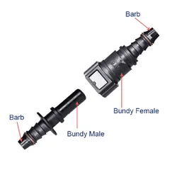 Enhanced Fuel Hose Quick Release Connector for Automotive Applications (Black)