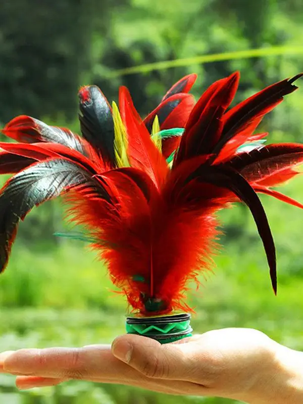 Chinese Jianzi Wear Resistant Chicken Feather Shuttlecock Portable Foot Kick Handwheel Feather Shuttlecock Outdoor Toy Game