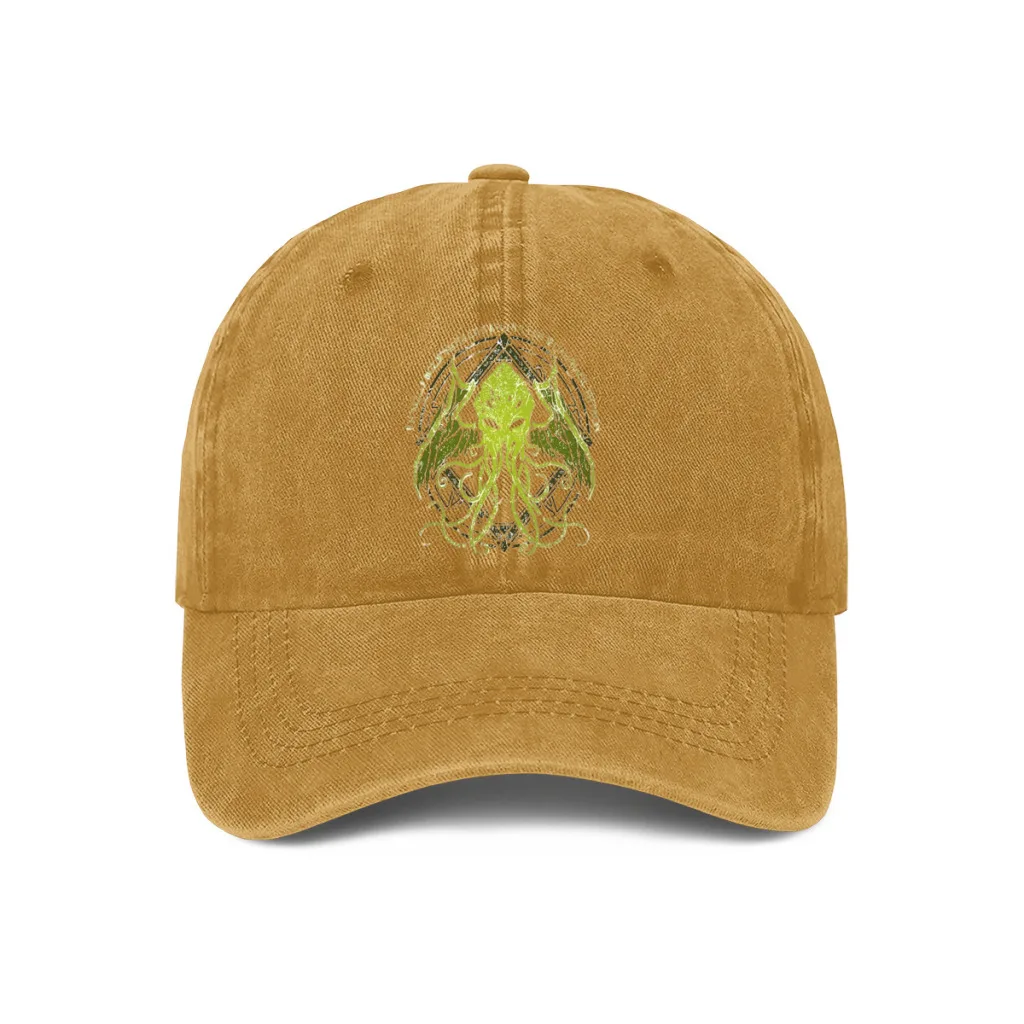 

Cthulhu Lovecraft Distressed chant Baseball Caps Women Men Snapback Cap Unisex Adjustable Hats