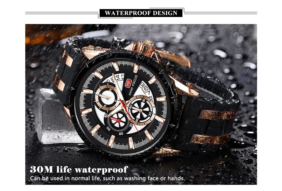 Relógio de quartzo MINI FOCUS para homens à prova d'água_voghion.com