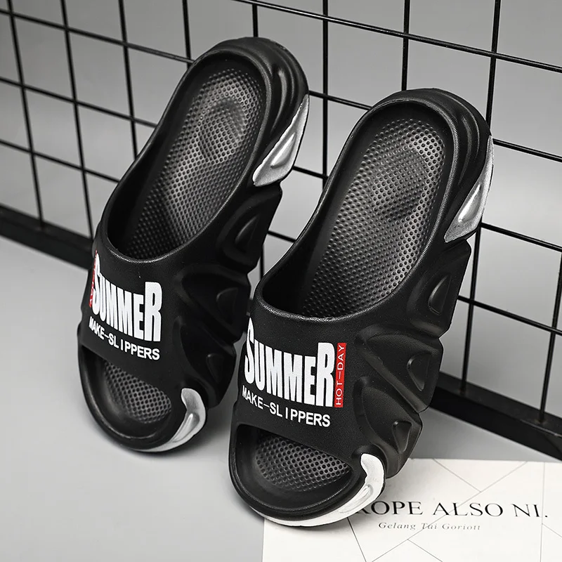 Chinelos masculinos antiderrapantes de espuma macia para uso interno e externo com sola grossa_voghion.com