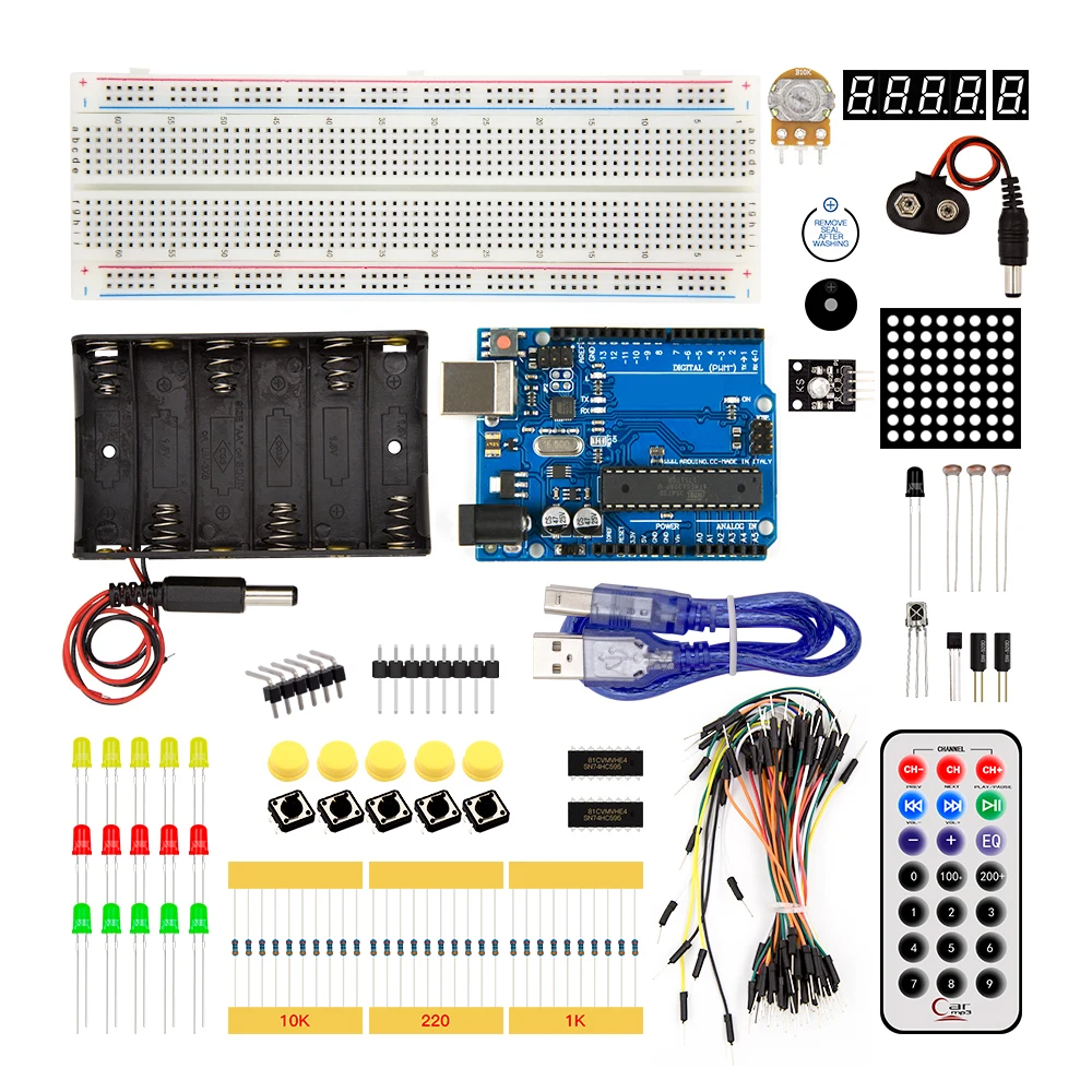 

KUONGSHUN Starter Kit for Arduino Uno R3 Projects Electronic Components Kit with R3 Board DIY Electronics Set