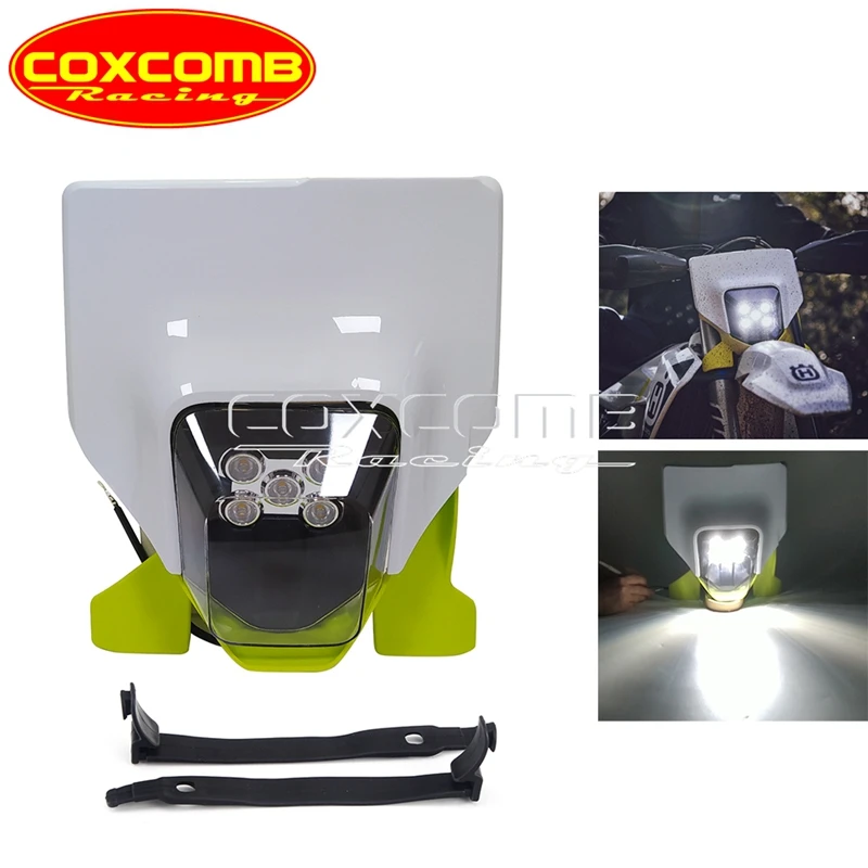 Off Road Dual Sport LED Headlight Headlamp HI lo Beam Front