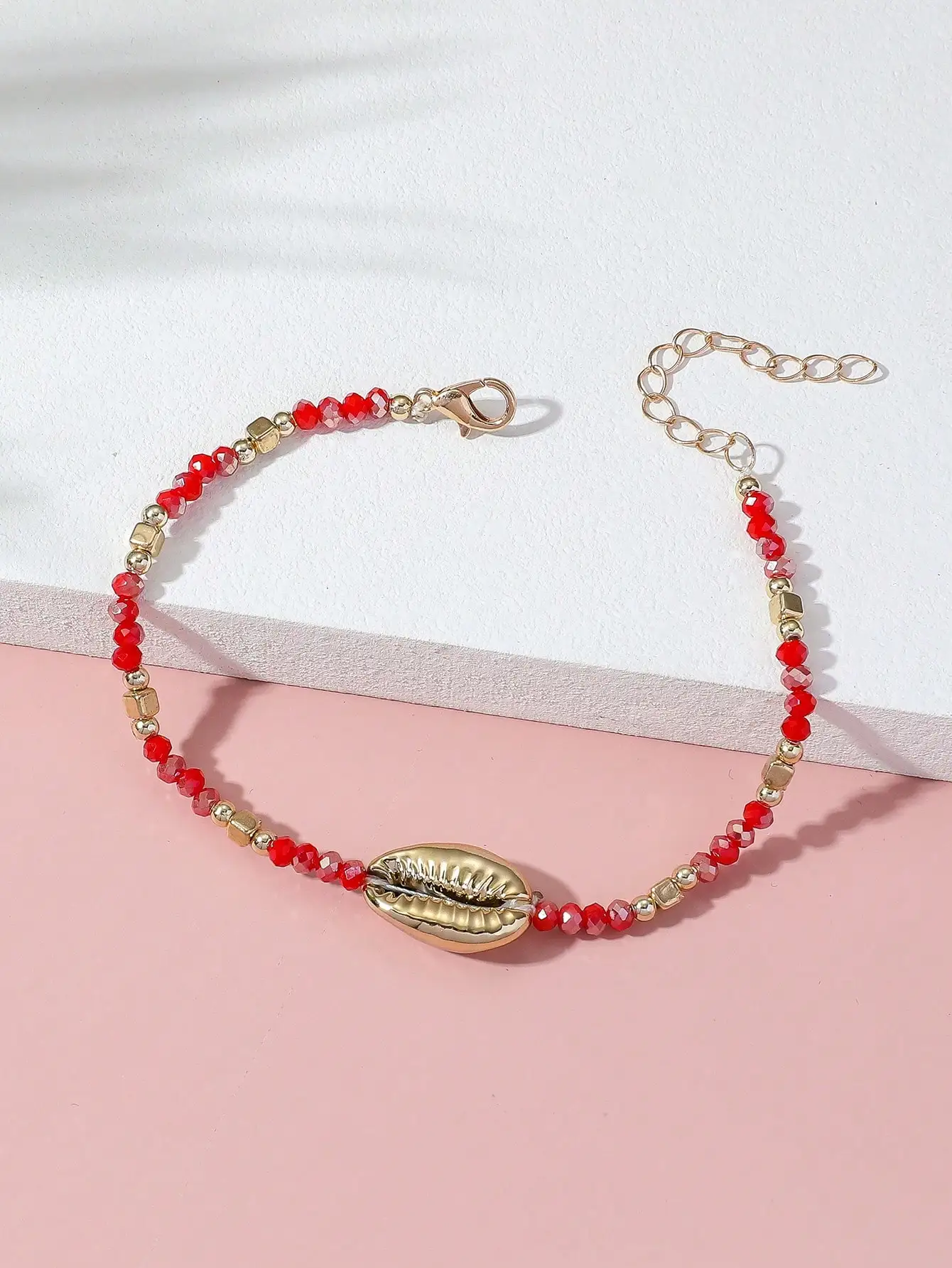 Beads Ankle Anklet for Women Black Red Blue Crystal Shell