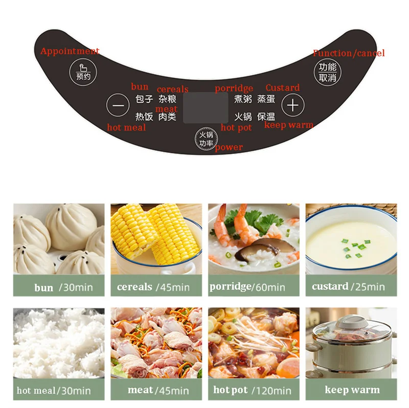 Household Smart Electric Steamer Multilayer Steamer Steam Fish Seafood Breakfast Machine Pot Kitchen Cooking Appliances
