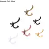 2Pcs 1:12 Dollhouse Miniature Furniture Mini Metal Clothes Coat Hook Rack Wall Hangers Modle Toy Doll House Bathroom Accessories 5