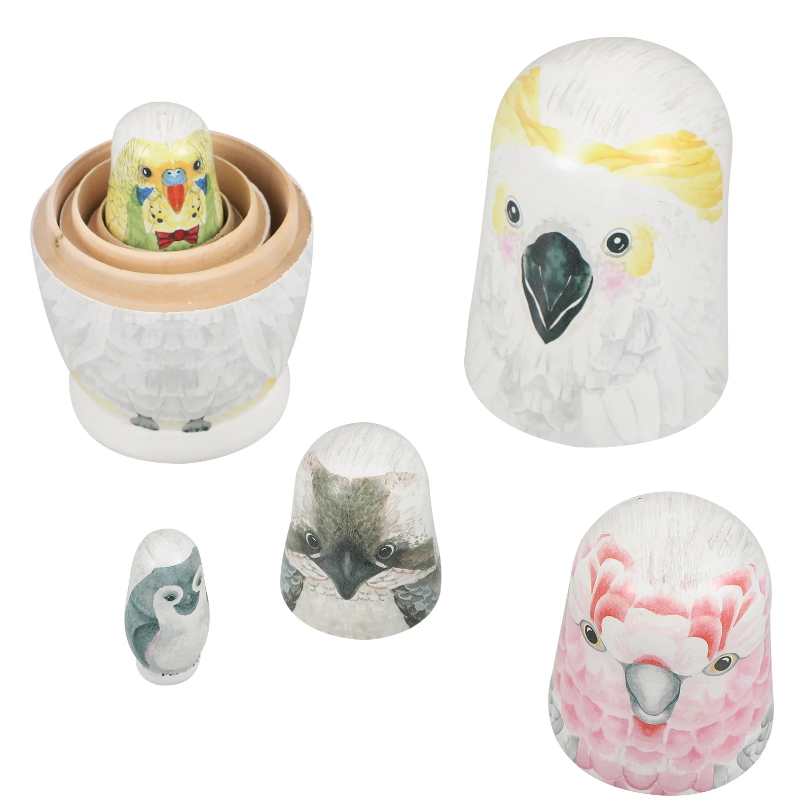 

Eagle Matryoshka Owl Wooden Dolls Childrens Toys Household Russian Matroska Nesting Crafts
