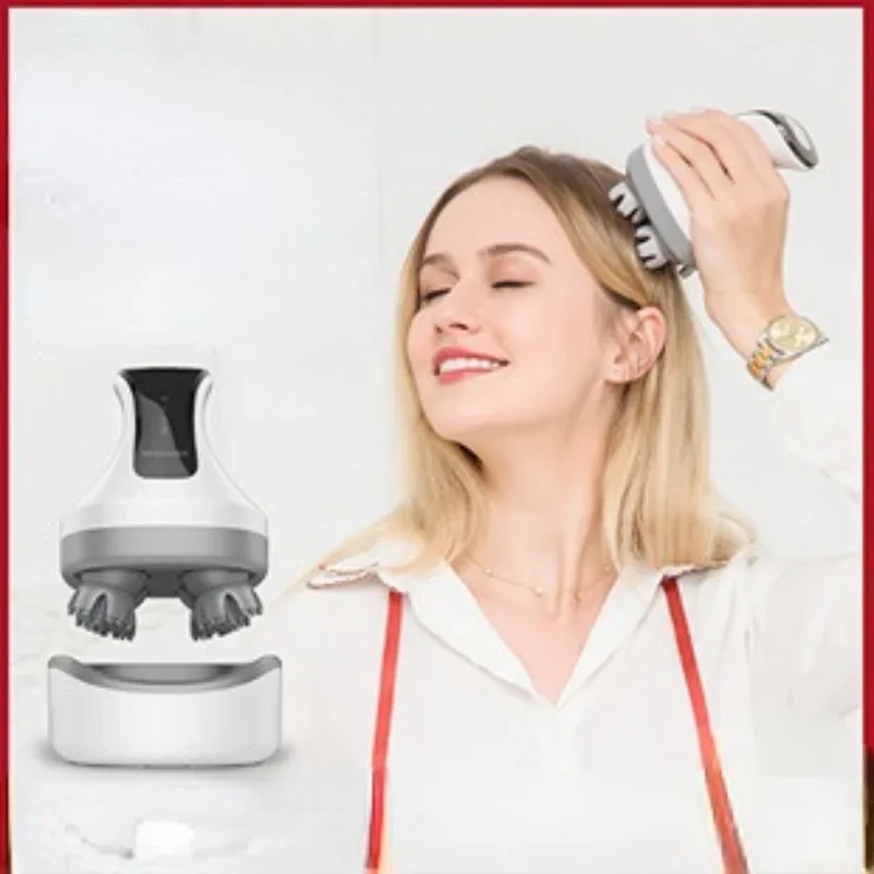 Handheld Electric Head Massage Antistress Scalp Massager Deep Tissue Wireless Body Massage Prevent Hair Loss Relieve Health Care