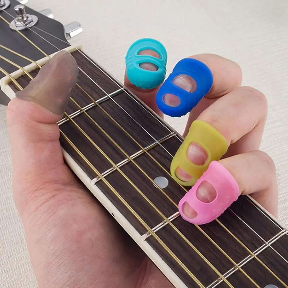 5Pcs Fingertip Breathable Elastic Silicone Strong Construction Finger Cover for Kids