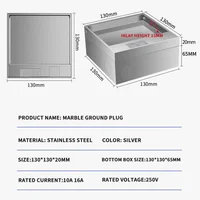 IMAAND-Prise Électrique Encastrée en Acier Inoxydable 304, Prises de Sol Européennes de 130mm, Prises UE spatirées Durables 5