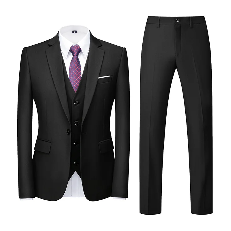 W-19 handsome classic men's two-piece business casual suit jacket spring men's professional suit groomsmen suit