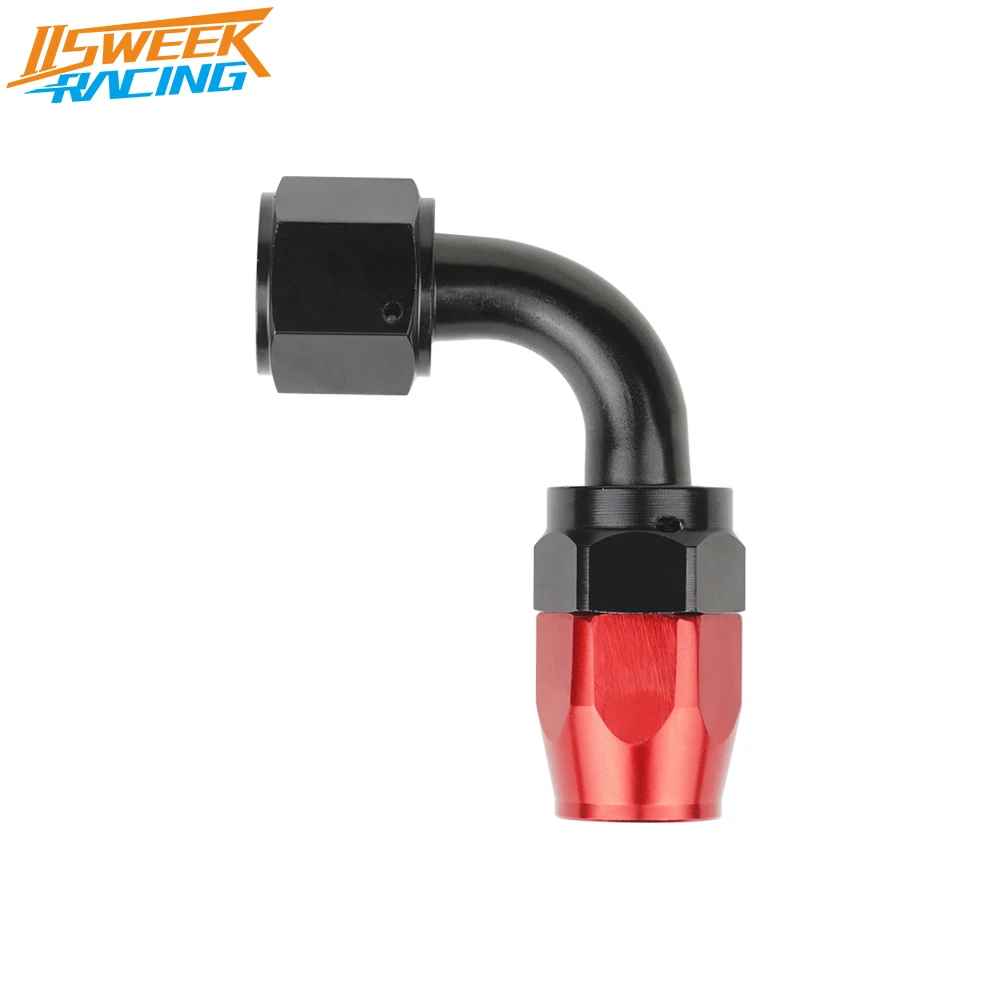 AN4/6/8/10/12 90 Degree Swivel Hose End Fitting Reuseable Fuel Line