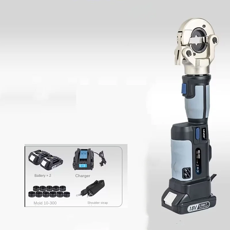 NEW Cordless Electric Hydraulic Clamp Pz-300 Portable Battery Crimping Tool for Copper Aluminum Cable Terminal 16-300Mm 5