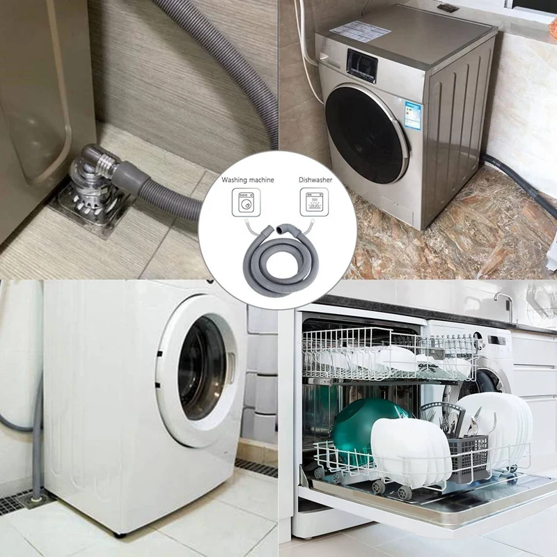 Lavatrice tubo flessibile di scarico lavatrice 2.5M prolunga tubo di  scarico per lavatrici asciugatrici - AliExpress