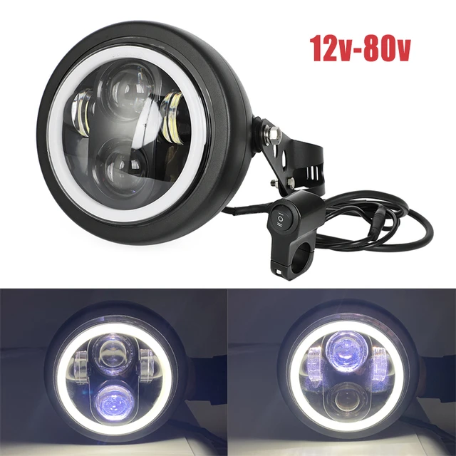 Phare LED pour vélo électrique 12V – 80V, 9W, étanche, éclairage