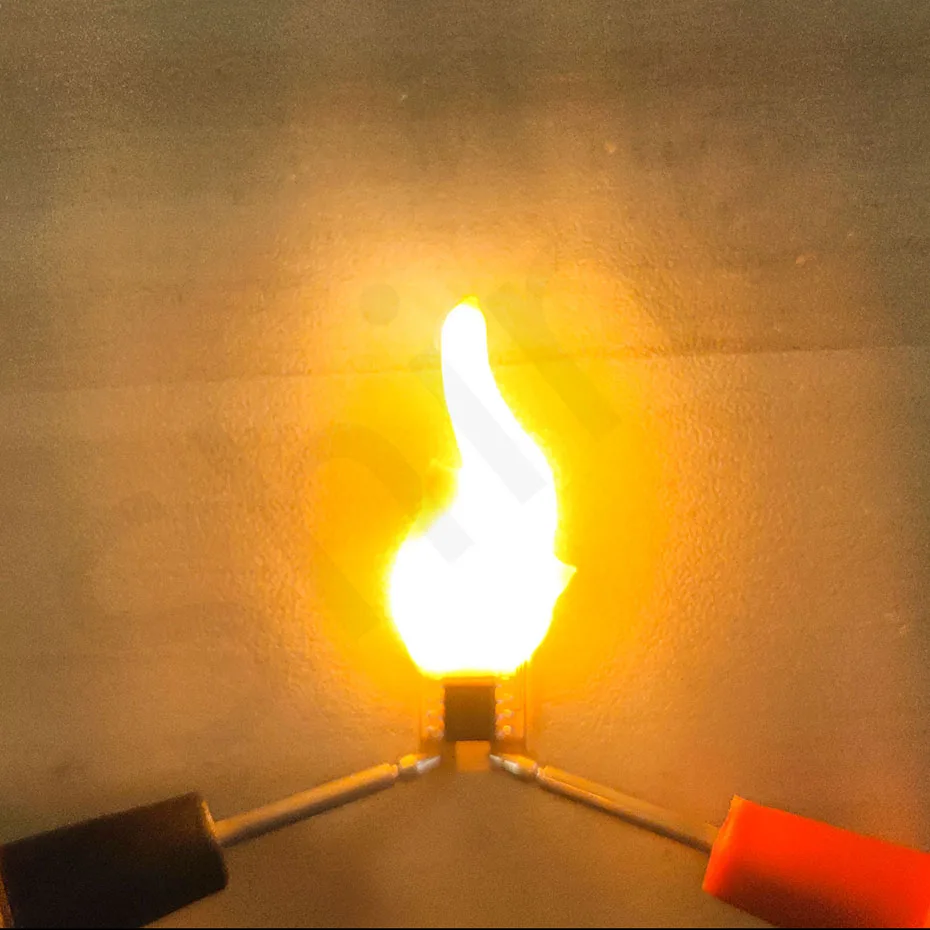 Description Picture 4 of itemDC 3V LED COB Flashlight Candles Edison Flame LED Filament Welding Strip Line 2200K Diode Decoration Light Bulb Accessories