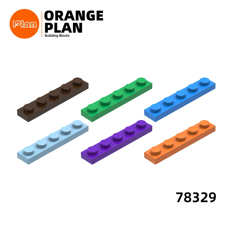 Vibrant Orange Building Plate 100g - Creative DIY Toy Assembly Parts