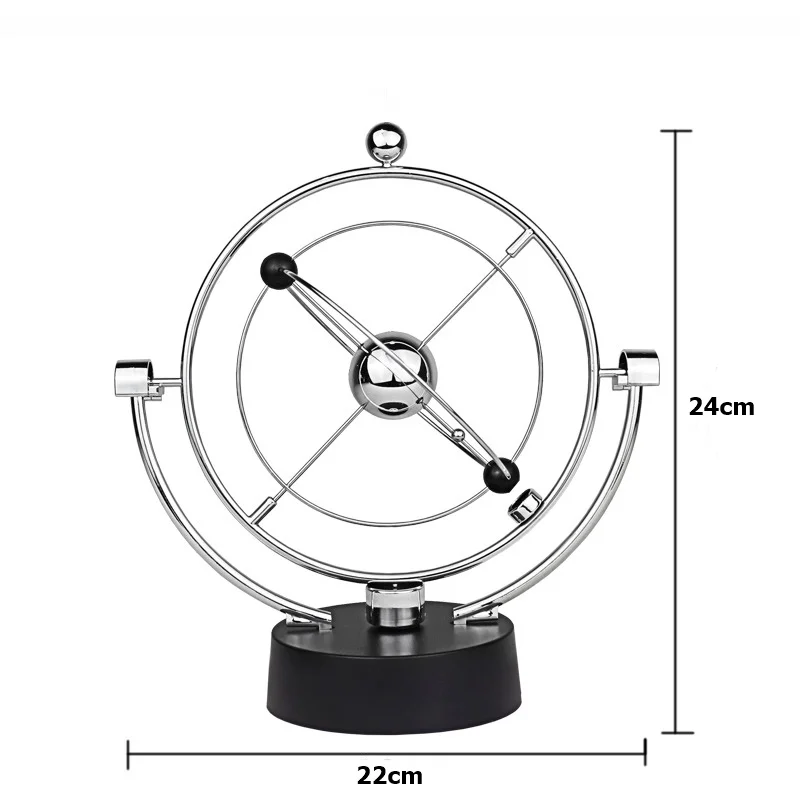 Newtons Cradle Pendulum Ball Balance Rotating Perpetual Motion Physical Science Toy Physics Tumbler Craft Decoration