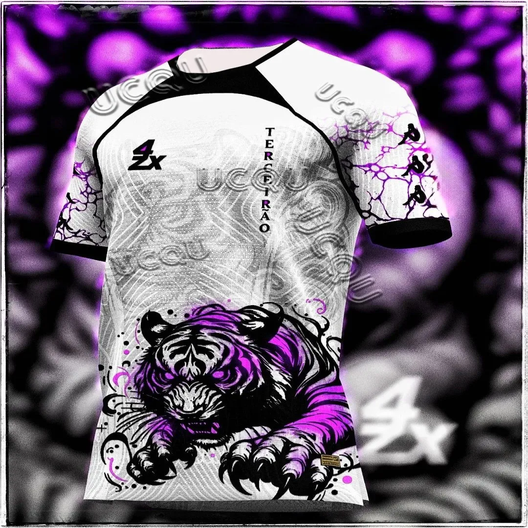 2025 new spring and summer football jerseys crewneck men's jerseys Tiger  Lion dragon cool printed short-sleeved T-shirt - AliExpress, image size:1080x1080