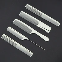 5 - Piece Set of Plain White Hair Combs: Professional Styling Comb Ideal for Both Home and Salon Use
