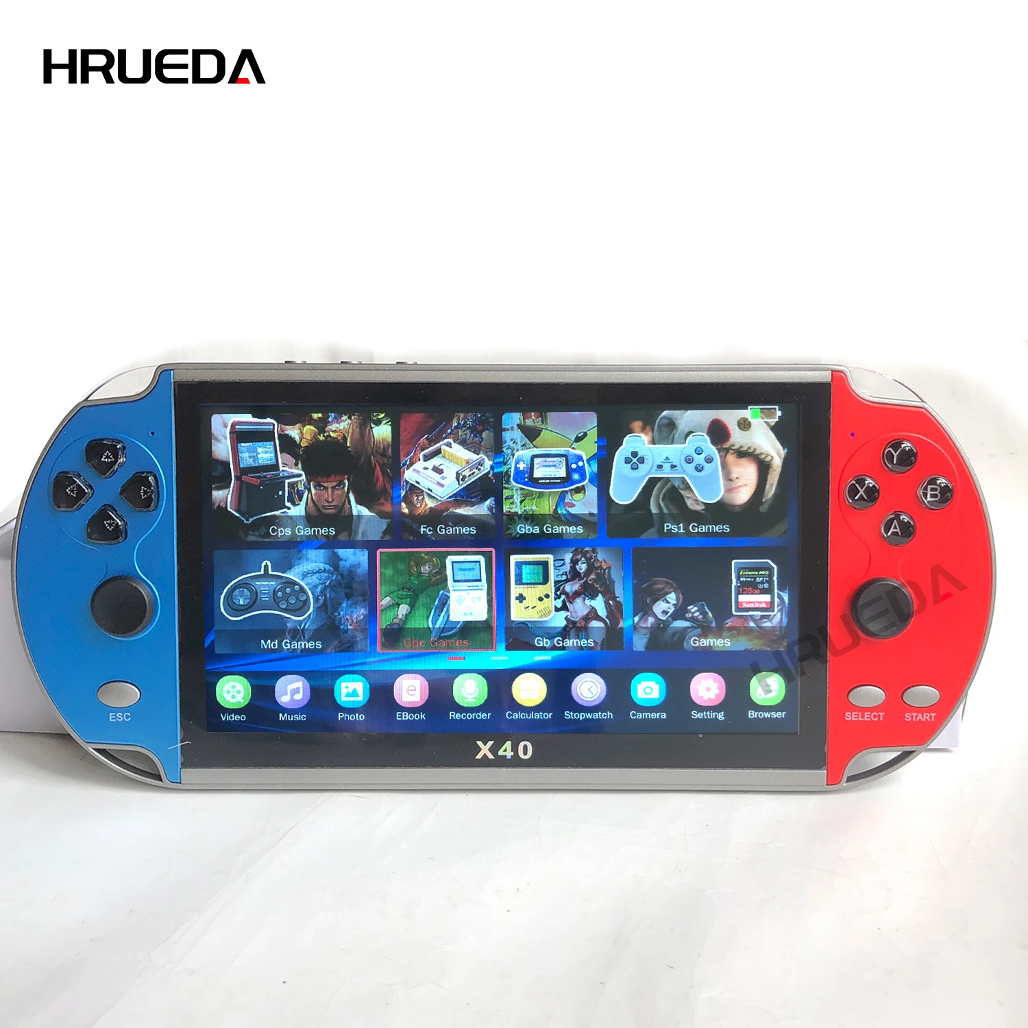 クニチカ　X40  7.0 インチ画面　 携帯 ゲーム コンソール X40携帯ゲーム機7.1インチ内蔵16グラムダブルロッカーポータブル