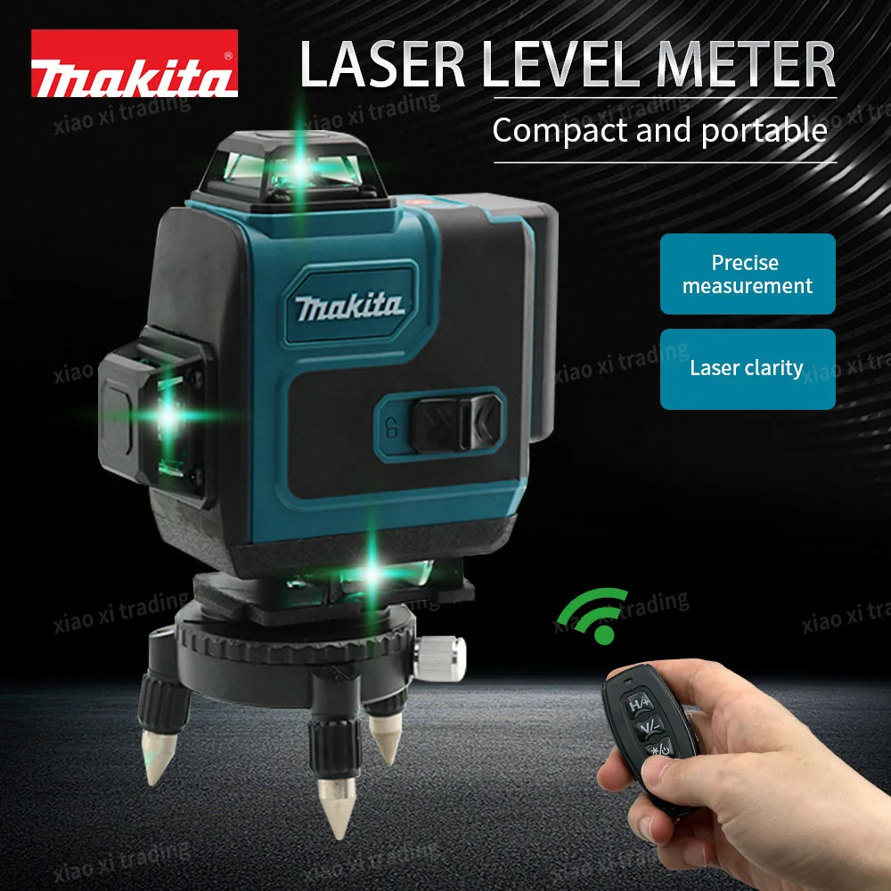 Makita 3D-4D 16 Lines High-precision 360°  Horizontal Vertical Green Laser Level  Wall Mounted Portable Electric Tools 4