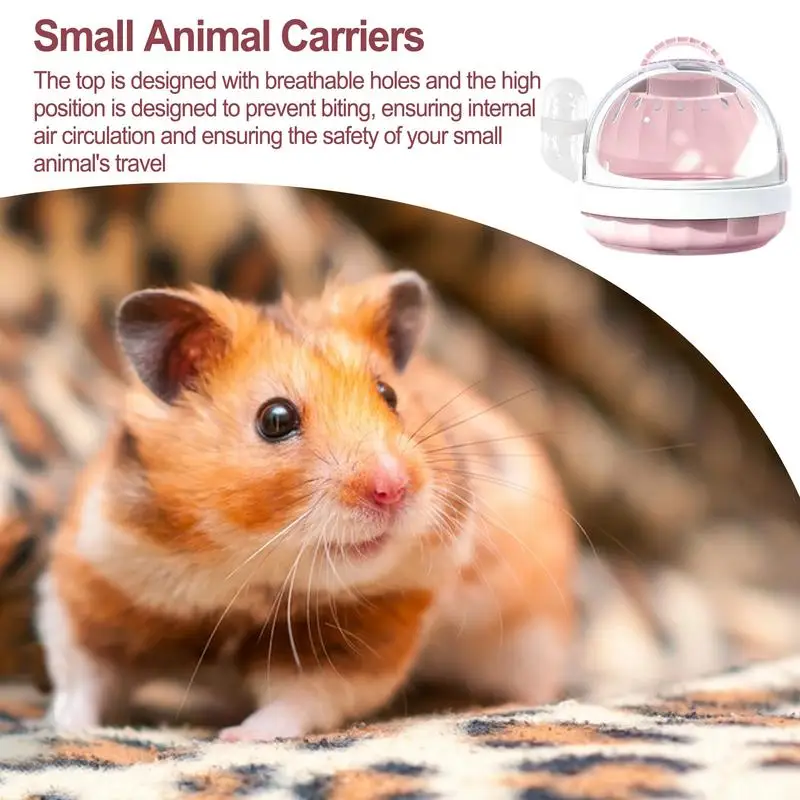 Small Pet Carrier with Water Feeder Hamster Travel Cage for Guinea Pig Hedgehog Pet Bag Ferret Accessories Portable Out House pet carrier