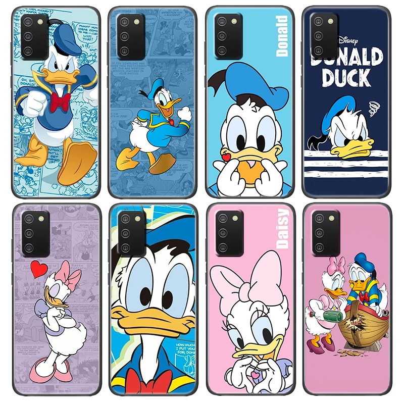 Donald Duck Disney Black Phone Case For Samsung A73 A72 A71 A54