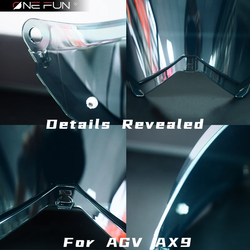 AX9 Helmet Visor For AGV AX9 Motorcycle Rally Off-road Helmet Visor goggles plating silver golden Replacement Lens 4