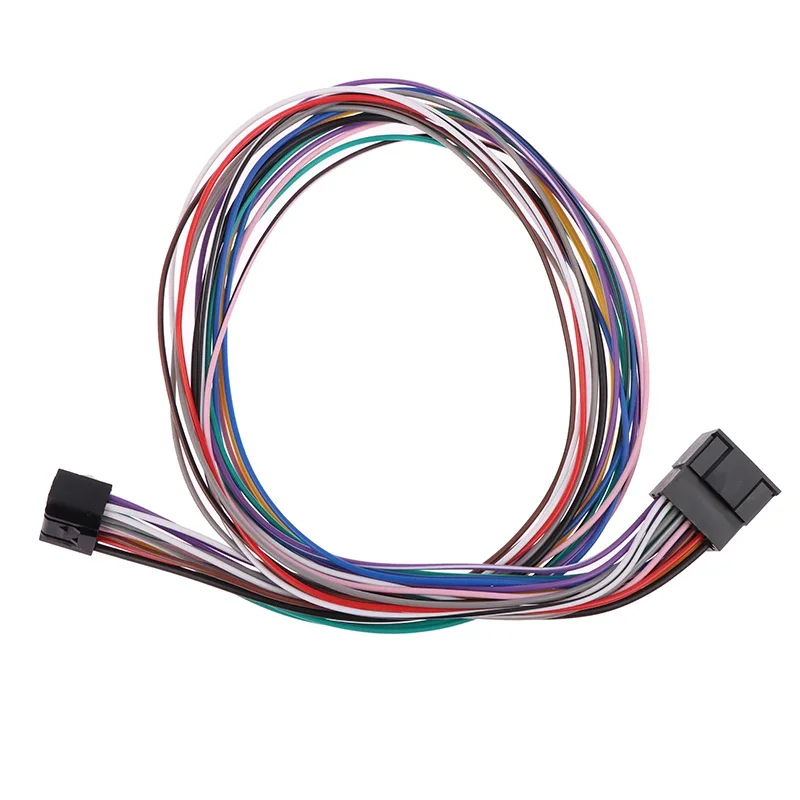 Car stereo radio wire harness kit 60CM 16 pin universal power speak ACC extension adapter cable for Android player