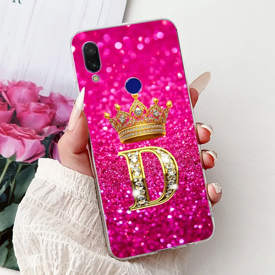 Elegant Crown Letters Clear Silicone Phone Case - Soft & Slim Design