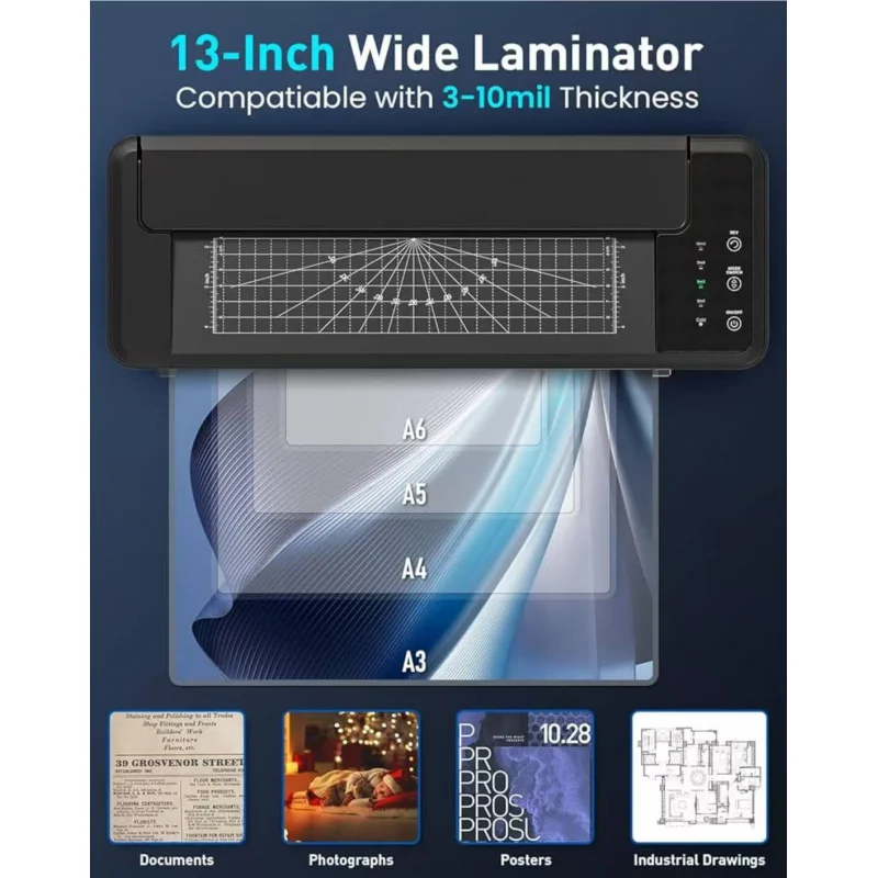 SL6316Office Multifunctional Fully Automatic Laminating Machine Photo Sealing MakerA3Photo Document Laminating Film Machine - 3