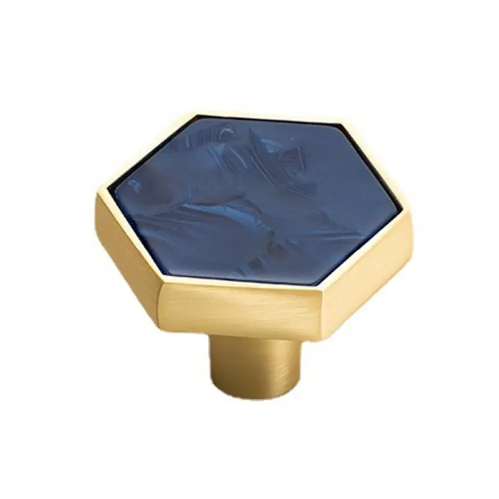 Hexagonal Cabinet Knob Creativity Nordic Modern Zinc alloy Door Pull Handles Single Hole Colorful Drawer Knobs Furniture